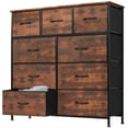 thumbnail image 7 of Dresser For Bedroom With 9 Fabric Storage Drawer Wardrobe Tall Chest Organizer Closet Adult Kids Clothes Cabinet Furniture,Brown, 7 of 7