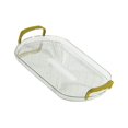thumbnail image 4 of Serving Tray with Golden Handles Cosmetics Makeup Organizer Cosmetics Makeup Tray Decorative for Meals,Snacks Transparent, 4 of 8