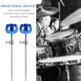 thumbnail image 5 of 2Pcs Drum Pedal Beater Aluminum Alloy Hammer Head Percussion Instrument Accessory Parts,Blue, 5 of 8