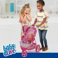 thumbnail image 5 of Baby Alive: Doll Jogging Stroller - Pink & Rainbow - Fits Dolls Up to 24",  Pretend Play For Kids Ages 3+, 5 of 7