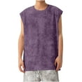 thumbnail image 2 of Blczomt Men's Tank Tops Summer Vintage Casual Shirts Purple 2025 Retro Sleeveless Tank Shirts, 2 of 7