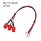 thumbnail image 2 of Luz LED preconectada, DC 12V 20mA - Lámpara roja de 10 mm para fiestas de bricolaje (3 piezas), 2 of 4