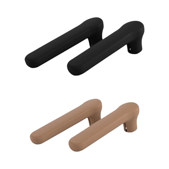2 pares de manijas para puerta, cubierta protectora de silicona antiestática, cubierta para pomo de puerta Negro y marrón