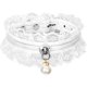 thumbnail image 1 of KAIYANG Collar de boda con encaje y cascabel para mascotas, de piel sintética, suave y ajustable (blanco), 1 of 5