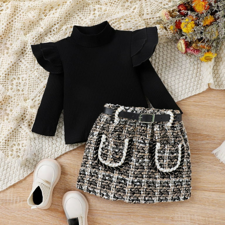Black skirt outfit 5t hot sale