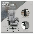 thumbnail image 4 of Massage Office Chair High Back Reclining with Heat & Footrest - Gray Ergonomic Desk Chair, 4 of 9
