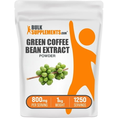 BulkSupplements Green Coffee Bean Extract Powder - 800mg per Serving - 1 Kilogram (2.2 lbs) - 1250 Servings
