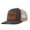 Army green and khaki, variant on USA Flag Mountain Leather Patch Embroidered Color Block Trucker Hat Unisex Adjustable Cotton Breathable Fashion Cap for Travel Daily Wear