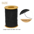 thumbnail image 2 of Hilo elástico Uxcell de 2 piezas 547 Yardas 0.5mm Grosor Hilo de látex para coser a mano, recogiendo, Negro, 2 of 6