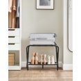thumbnail image 6 of Luggage Rack with Fabric Storage Shelf Suitcasa Stand for Guest Room Bedroom Holds up to 110 lb Black, 6 of 7