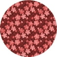 thumbnail image 1 of Ahgly Company Machine Washable Indoor Round Transitional Red Area Rugs, 8' Round, 1 of 7