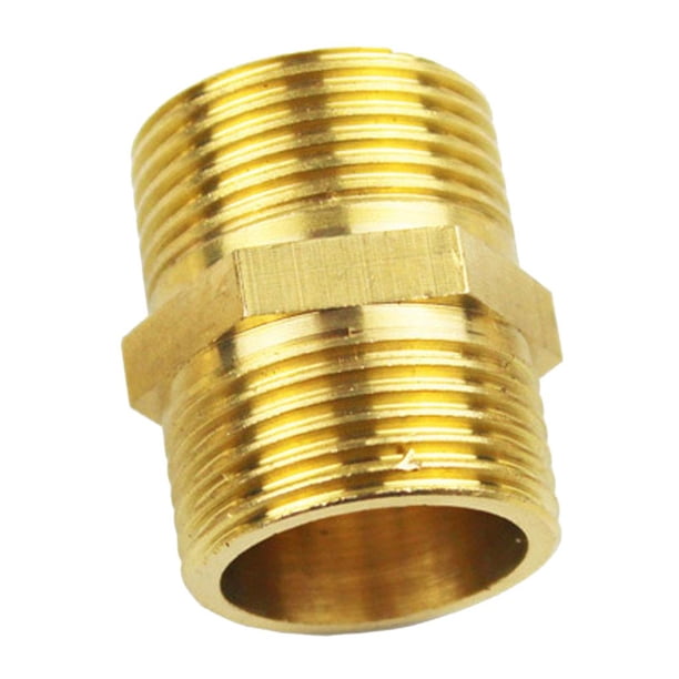 Conector de Alambre de Doble Cabeza BLESIY Acople de tubería de latón Hexagonal Amarillo 9 60X22