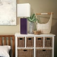 thumbnail image 2 of Elegant Designs Modern Leather Table Lamp with White Fabric Shade, 2 of 3