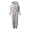 thumbnail image 3 of Cozyfort Womens Plus Size Pajama Onesie with Hood Cozy Winter Women's Thick Fleece One-Piece Cat-Ear Hooded Pajamas Jumpsuits for Women Long Sleeve, 3 of 4