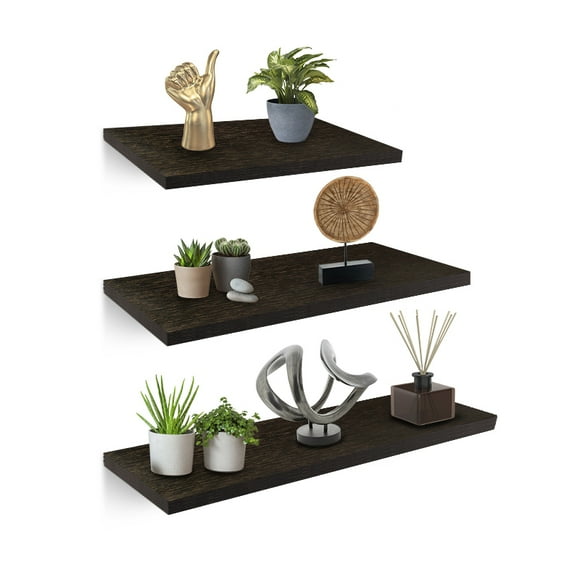 Set de 3 Repisas Redlemon de Madera MDF y Melamina de Diferentes Tamaños 30-40-50cm x 15cm