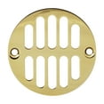 thumbnail image 3 of Westbrass Round Brass Shower Strainer Drain Cover with Crown Ring, Polished Nickel, 3 of 6