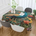 thumbnail image 3 of DEIARA Peacock Square Tablecloth 60×120in Polyester Fabric Tablecloth Washable Dust Resistant Wrinkle Resistant, 3 of 9
