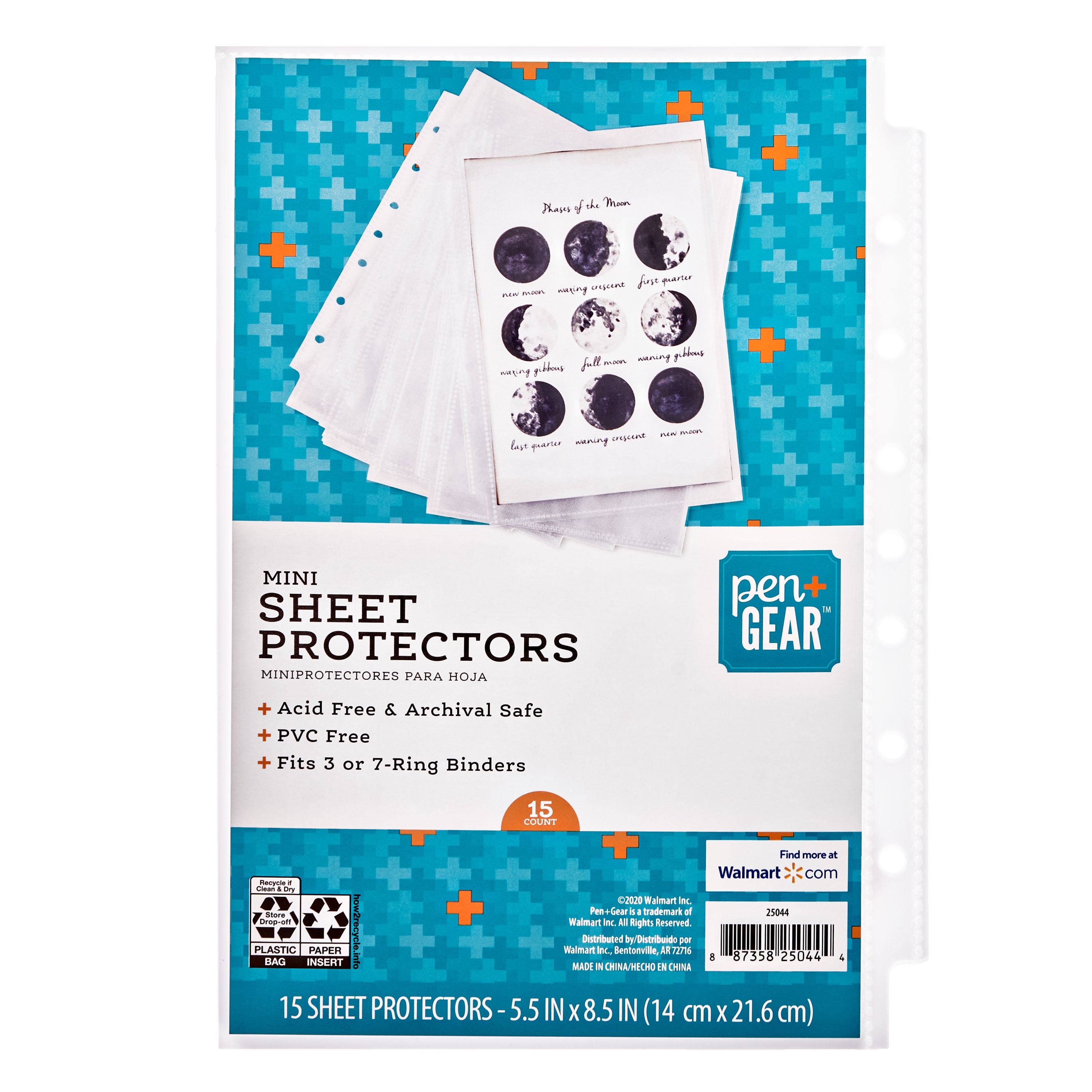 Pen+Gear Standard Sheet Protectors 50 Sheets, 8.5-inches x 11-inches,  Polypropylene, Clear, Model 5040
