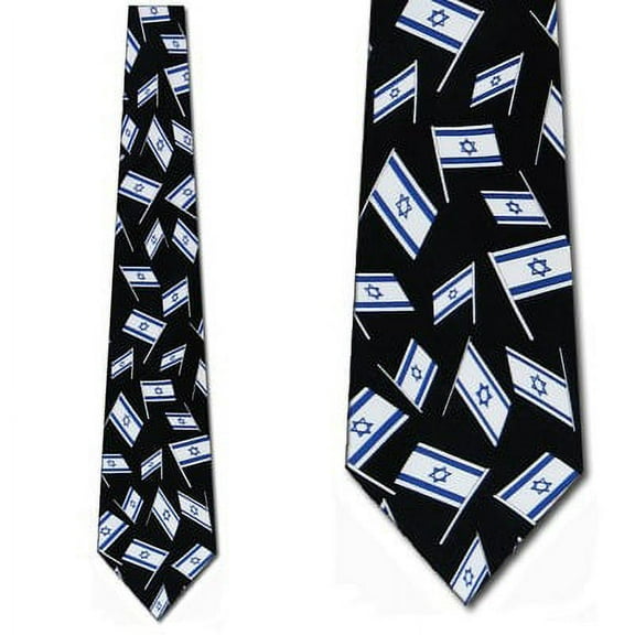 Israel Flags Pattern Necktie Mens Tie by Tieguys
