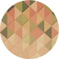thumbnail image 1 of Ahgly Company Machine Washable Indoor Round Transitional Yellow Orange Area Rugs, 4' Round, 1 of 7