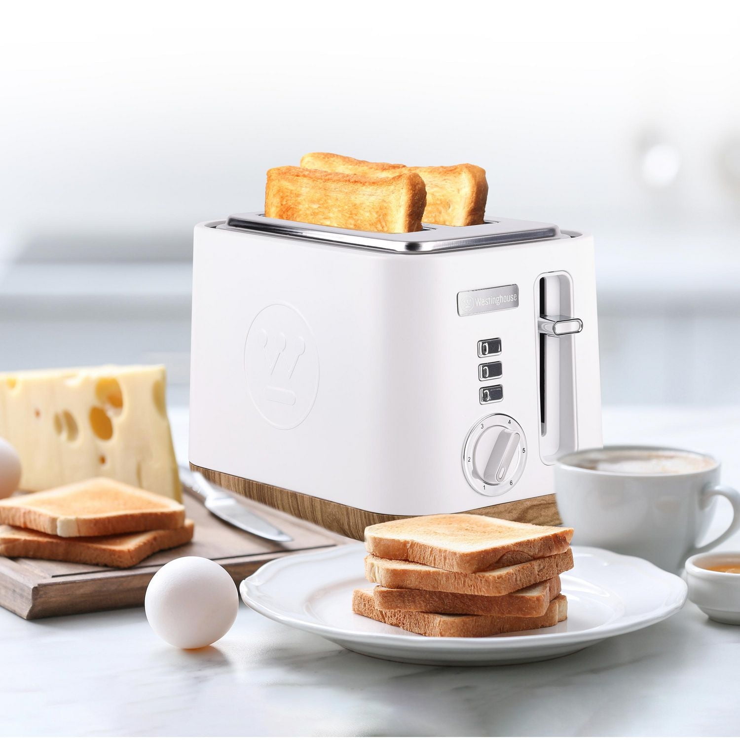 Westinghouse 2 Slice Toaster - Nordic Collection, 2 Slices, 900W, 6 browning levels