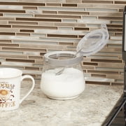 Home Basics 37 oz Plastic Flip Top Container, Clear