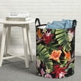 thumbnail image 6 of Sikiie Watercolor Tropical Flowers Print Round Dirty Clothes Basket, Waterproof Standing Foldable Storage Basket, for Laundry Room, Bedroom, Bathroom Storage-Medium, 6 of 6