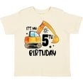 thumbnail image 3 of Inktastic Construction Truck It's My 5th Birthday Boys or Girls Toddler T-Shirt, 3 of 5