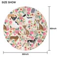 thumbnail image 6 of Chihuahua Dog and Flower Round Tablecloth 60"x60",Wrinkle Wipeable Table Cloth for Kitchen Dining Room Picnic Patio Party, 6 of 6