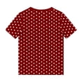 thumbnail image 4 of Zpanxa T Shirts for Girls Solid Color Round Neck Loose Fit Print Pattern Top Polyester Spandex 5 Years, 4 of 5