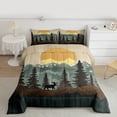 thumbnail image 3 of Manfei Rustic Deer Moose Elk Bedding Comforter Set, Retro Country Animal Twin Comforter Sets, Farmhouse Cabin Wildlife Reversible Bedding Set, Microfiber Bedroom Decor, 2 Pieces, 3 of 9