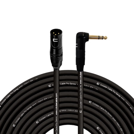 Coluber Cable Right Angle 1/4 TRS to XLR Male (3-Pin) Balanced Stereo Cable