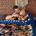 thumbnail image 4 of Custom Blanket with Photos Personalized Valentines Day Gifts for Him Her Customized Soft Flannel Blankets with Pictures Text Personalized Blankets and Throws for Boyfriend Girlfriend Blankets, 4 of 5