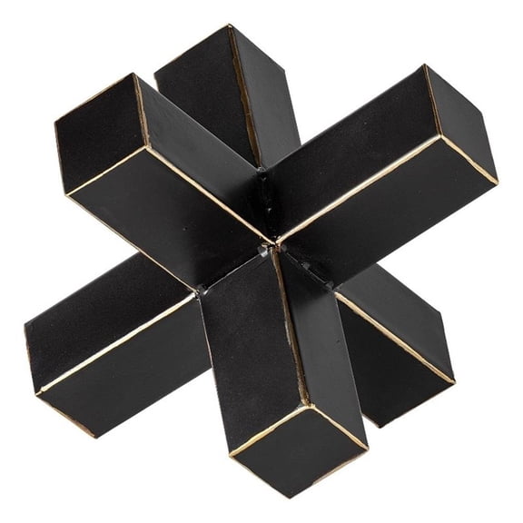 Mercana Abel Large Black Metal Jack With Gold Accents 68809