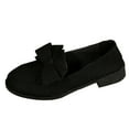 thumbnail image 2 of Viluyesy Womens Dressy Loafers, Bowknot Low Heels Shallow Comfort Fashion Work Ballet Flats Black US6, 2 of 9