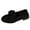 Black, variant on Black Womens Loafers Low Heel Shoes Casual Comfortable Slip-On Round Toe Bow Tie Walking Sneakers Lightweight Non-Slip Dressy Daily Footwear 0.84 Lbs
