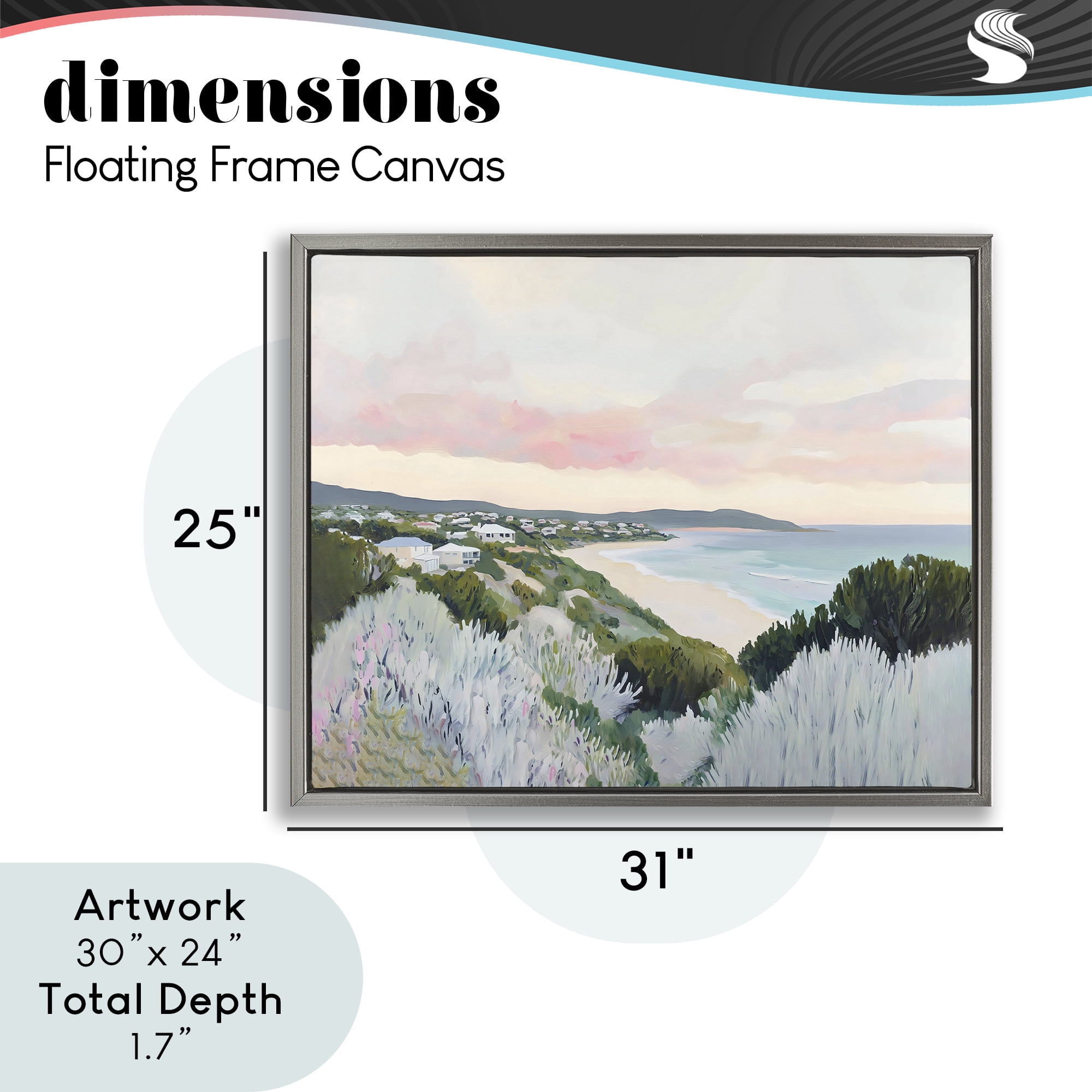 Stupell Industries Cape Cod Evening Light Gray Framed Floater Canvas Wall Art, design by The Prints Vibe
