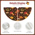 thumbnail image 3 of Xecao Thanksgiving Turkey Pattern Christmas Tree Skirt Round Xmas Tree Mat Base Cover for Holiday Home Decorations-30", 3 of 6