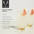 thumbnail image 3 of Viski Gatsby Highball Glasses for Cocktails, Lemonade, Tea, 15 oz Set of 2, 3 of 7