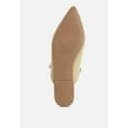 thumbnail image 7 of GEODE Pearl Embellished Slip On Mules In Beige, 7 of 7