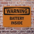 thumbnail image 5 of Battery Inside OSHA WARNING Aluminum Sign 24 Inch x 18 Inch - 5 Pack, 5 of 8