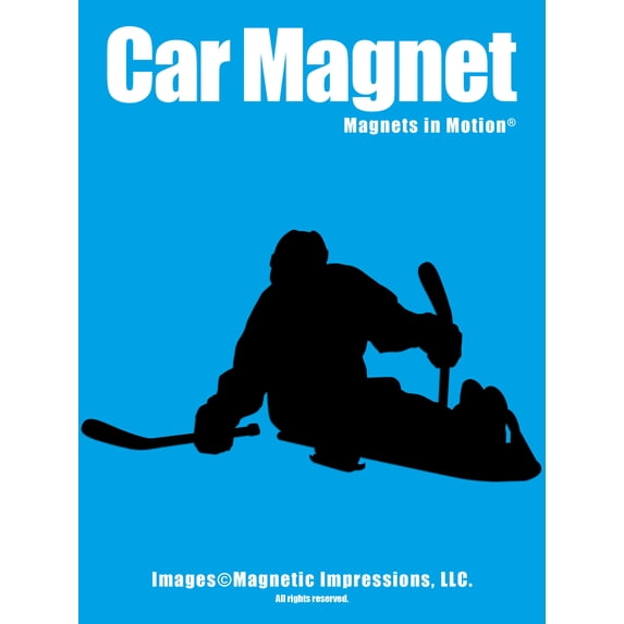 Magnets in Motion Sled Hockey Player Car Magnet Black