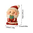 thumbnail image 2 of Gardjoe 5 Piece Christmas Resin Figurine Gift Box Set with Santa Snowman Bear Reindeer and Tree for Holiday Tabletop Shelf and Tree Display, 2 of 6