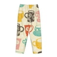 thumbnail image 5 of Naloa Vintage Cup Print Women’s Ultra-Soft Comfy Pajama Lounge Pants with Pockets & Drawstring, 5 of 8