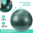 thumbnail image 6 of Enovi 65 cm Non Slip Inflatable Exercise Ball Chair for Home Office, Grey, 6 of 6
