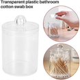 thumbnail image 2 of Qtip cotton swab holder dispenser, cotton swab apothecary jar with lid for bathroom container storage organization B, 2 of 5
