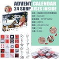 thumbnail image 3 of Hebilla intelectual, juego de 24 piezas de caja ciega de descompresión musical para pellizcos, juego de calendario navideño, juguete de laberinto de bolas Luban de metal en stock, 3 of 5
