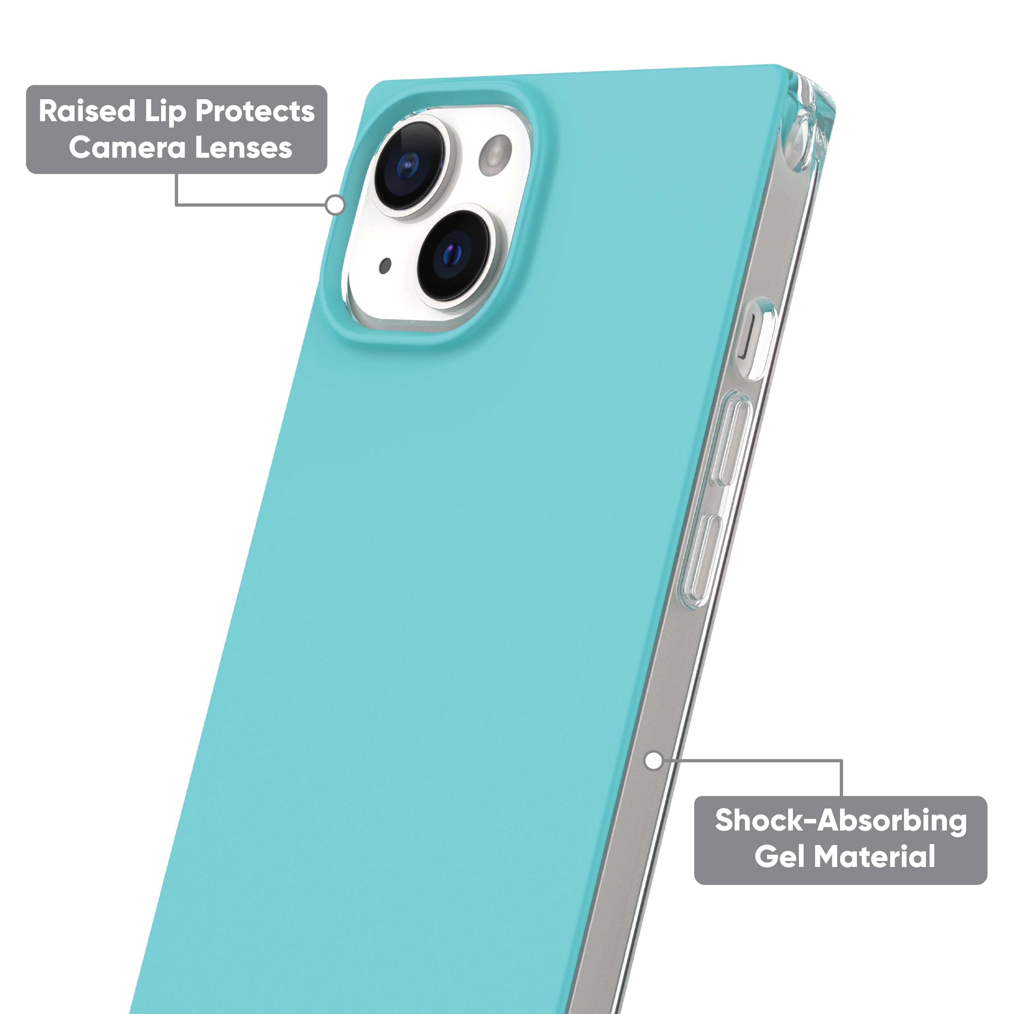 onn. Square Phone Case for iPhone 14 / iPhone 13 - Teal