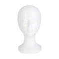thumbnail image 5 of Mannequin Head Manikin Head Display White Stable Lightweight Scarf Jewelry Display Hairpiece Stand for Jewelry Home Barbershop Headphone Style H, 5 of 10