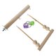 thumbnail image 4 of Soporte de madera para loros, jaula colgante con cuenta para masticar, suministros para mascotas, 1 Uds., juguetes de entrenamiento de nido para, 4 of 9